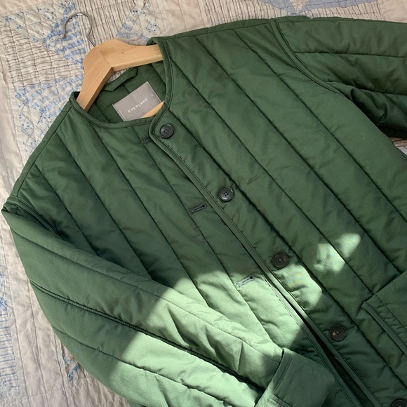 Everlane Green Women’s Cotton Quilted Jacket - Picture 5 of 11